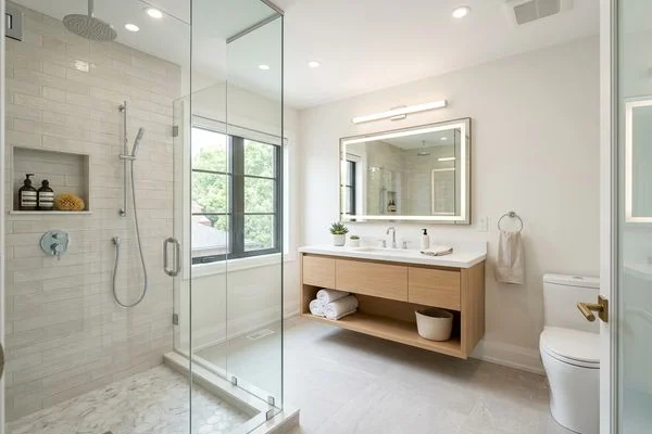 Bathrooms after renovation